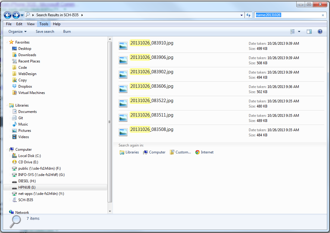 Windows Search Doesn't Like Android File Import